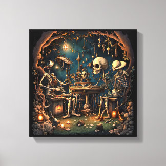 Lienzo Esqueletos Surrealistas III