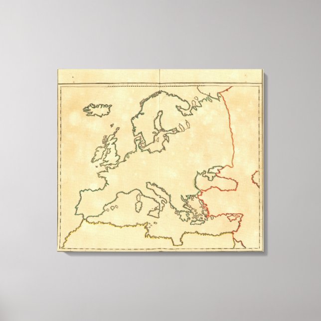 Lienzo Esquema de Europa (Anverso)
