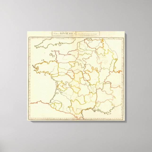 Lienzo Esquema de pequeños ríos franceses (Anverso)