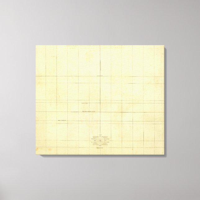 Lienzo Esquema del mapa mundial (Anverso)