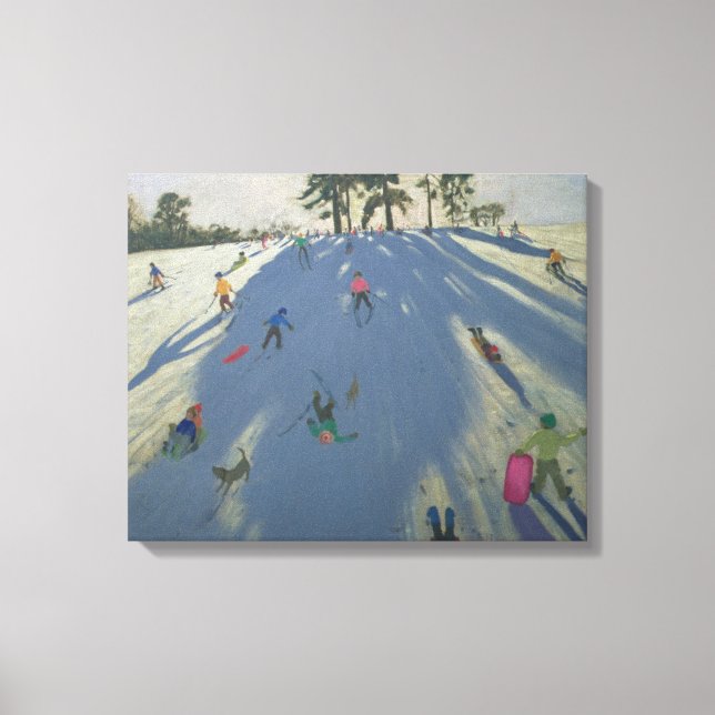 Lienzo Esquí en la abadía de Calke Derby (Anverso)