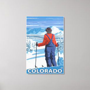 Lienzo Esquiador AdmiringColorado