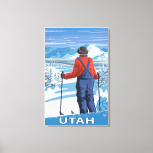 Lienzo Esquiador AdmiringUtah
