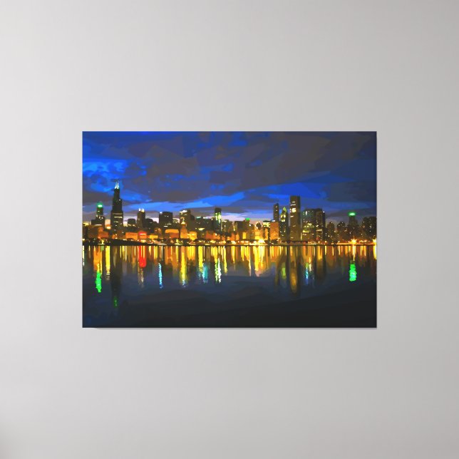 Lienzo Esquina de Chicago (Anverso)