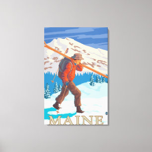 Lienzo Esquís que llevan de MaineSkier