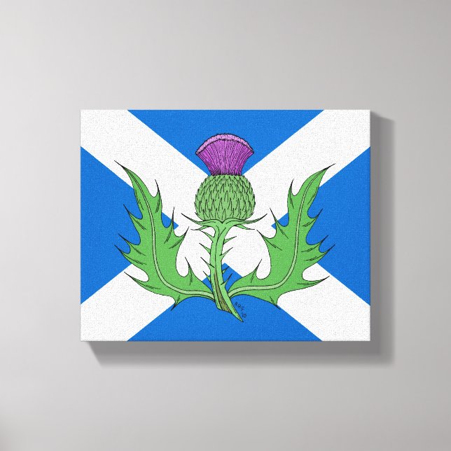 Lienzo Esquisto y Saltire escoceses (Anverso)