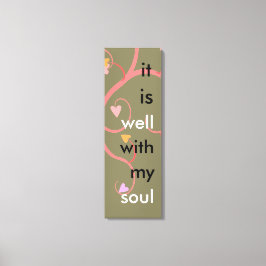 Lienzo "Está bien con mi alma" Cita con Hearts & Swirls