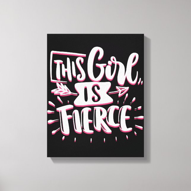 Lienzo Esta Chica Es Fierce Empoderamiento Femenino (Anverso)