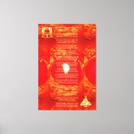 Lienzo Esta fue la noche antes de que los Navidades poema