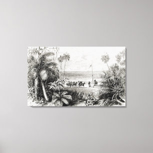 Lienzo Establecimiento de la bandera