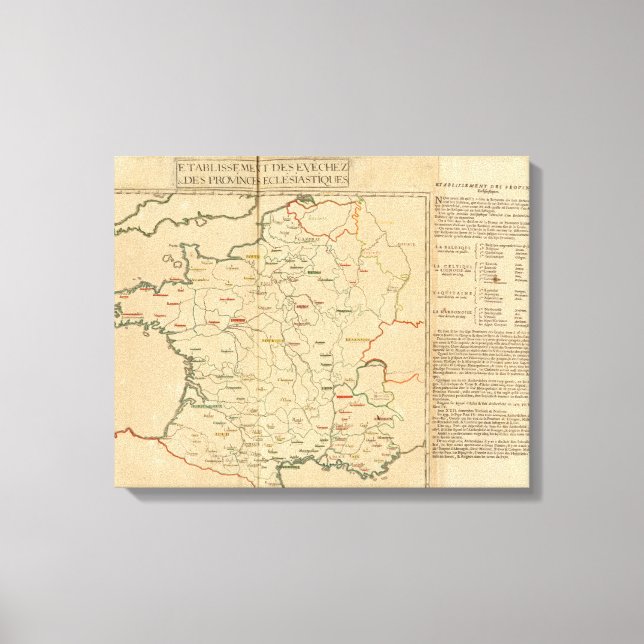 Lienzo Establecimientos de Francia (Anverso)