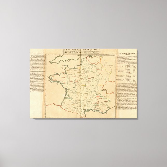 Lienzo Establecimientos de Francia (Anverso)