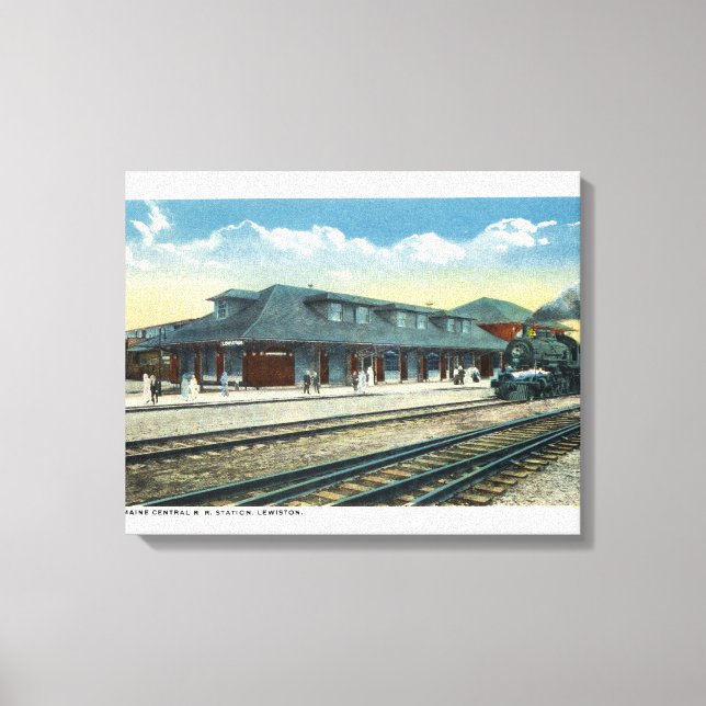 Lienzo Estación Central de Trenes de Maine (Anverso)