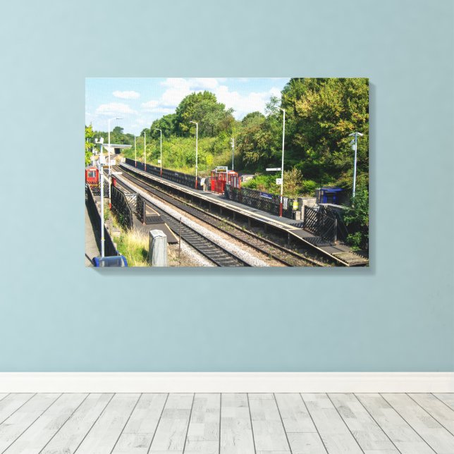 Lienzo Estación de Ferrocarril Cottingley, Leeds (Insitu (piso de madera))