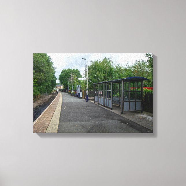 Lienzo Estación de Ferrocarril de Colne, Lancashire (Anverso)