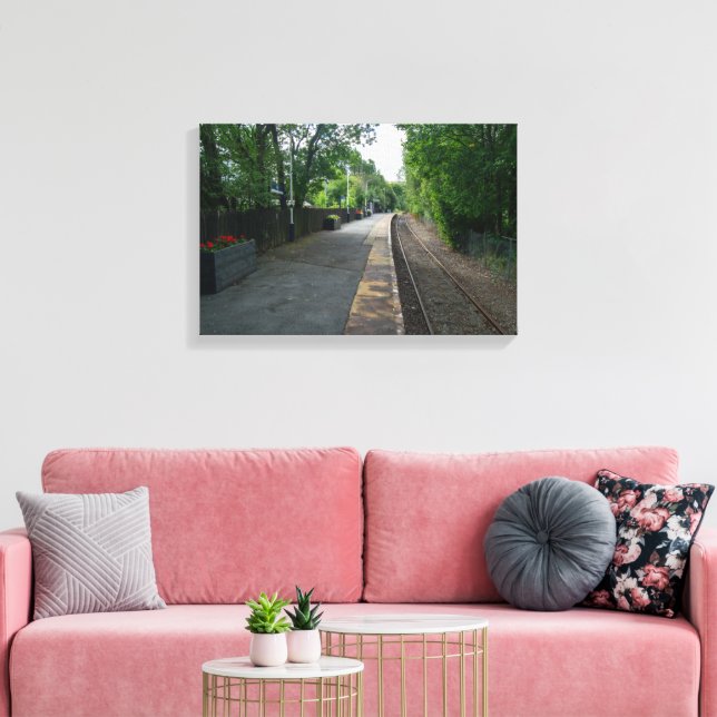 Lienzo Estación de Ferrocarril de Colne, Lancashire (Insitu (Sala de estar))