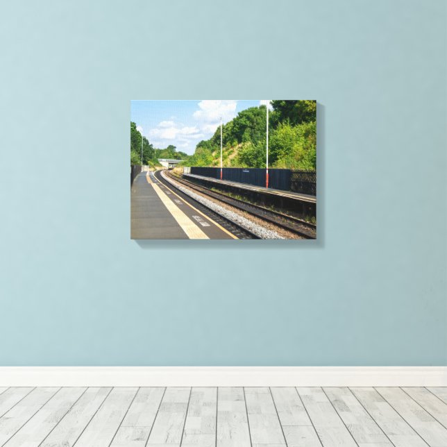 Lienzo Estación de Ferrocarril de Cottingley, Leeds (Insitu (piso de madera))