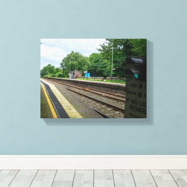Lienzo Estación de ferrocarril de Ince and Elton (Insitu (piso de madera))