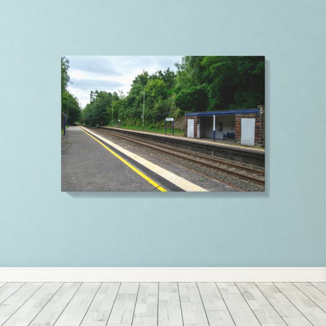 Lienzo Estación de ferrocarril de Ince y Elton (Insitu (piso de madera))