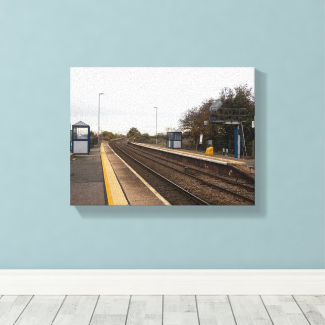 Lienzo Estación de Ferrocarril de Whitley Bridge (Insitu (piso de madera))