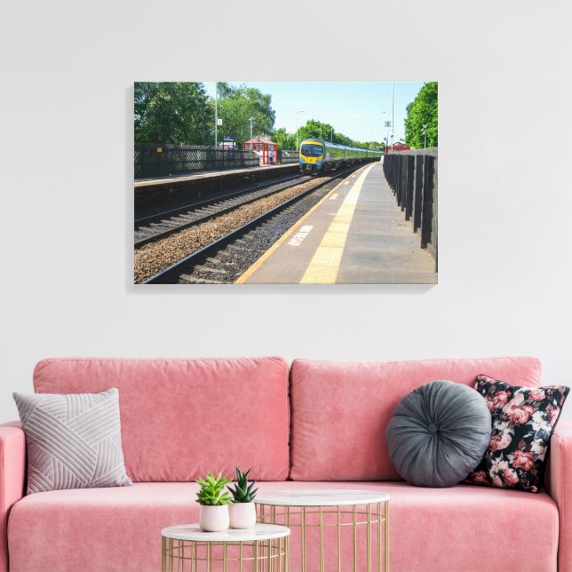 Lienzo Estación de ferrocarril Deighton, Huddersfield (Insitu (Sala de estar))