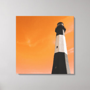 Lienzo estación de luz de tybee island