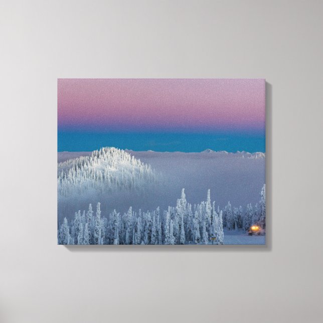 Lienzo Estación de montaña Whitefish, Montana (Anverso)