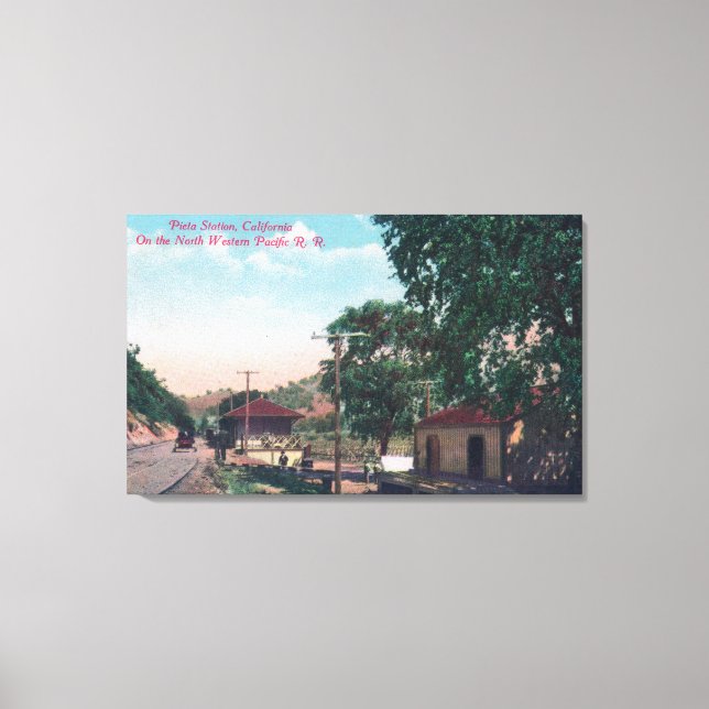 Lienzo Estación de RR del Pacífico Noroccidental de Pieta (Anverso)