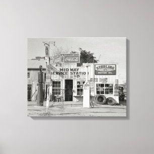 Lienzo Estación de servicio Midway, 1939