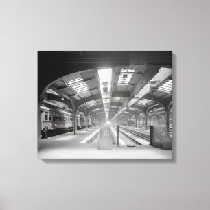 Lienzo Estación de tren de Chicago, 1920. Foto del