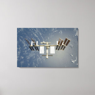 Lienzo Estación espacial internacional backdropped