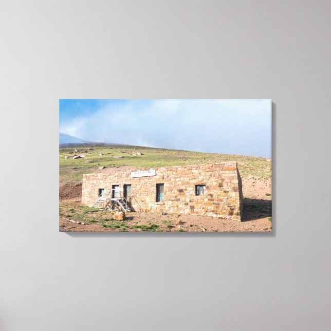 Lienzo Estacionamiento en el pico de Pikes (Anverso)