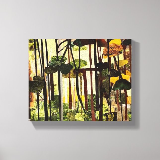 Lienzo Estaciones II. Recorte de papel de Therese Kramer (Anverso)