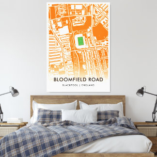 Lienzo Estadio Bloomfield Road en Blackpool, Inglaterra