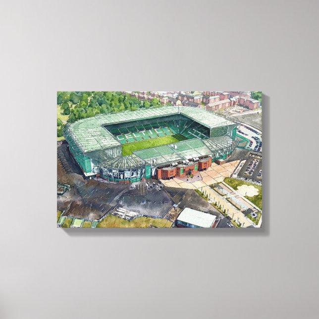 Lienzo Estadio de fútbol Glasgow Parkhead (Anverso)