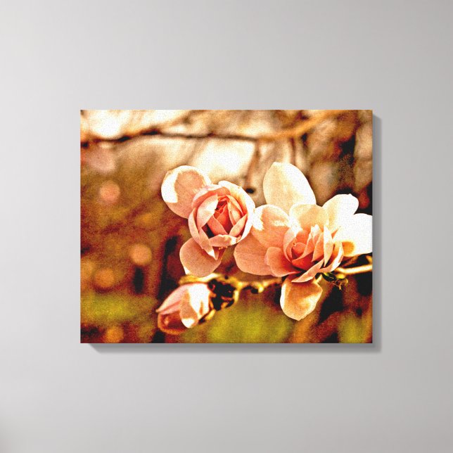 Lienzo Estado de ánimo de magnolia en rosa (Anverso)