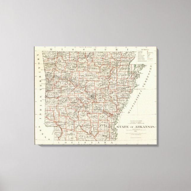 Lienzo Estado de Arkansas (Anverso)