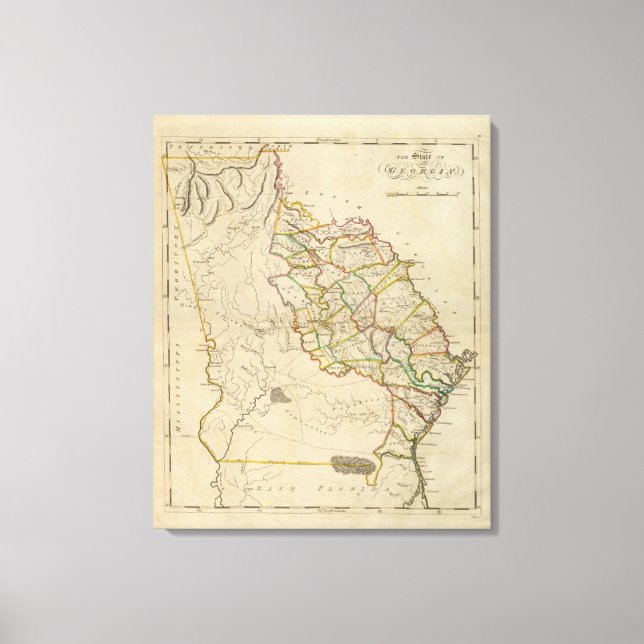Lienzo Estado de Georgia (Anverso)