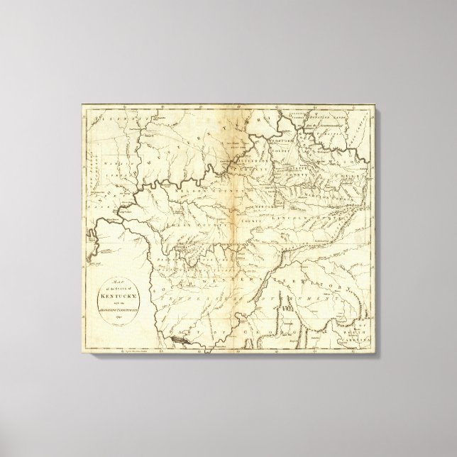 Lienzo Estado de Kentucky (Anverso)