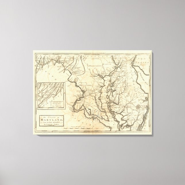 Lienzo Estado de Maryland (Anverso)