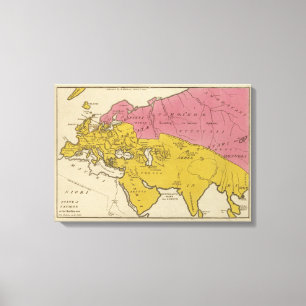 Lienzo Estado de naciones en el aera cristiano