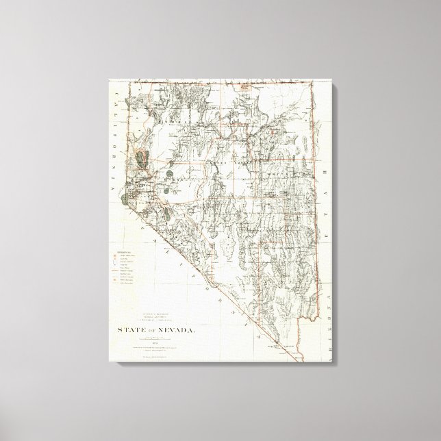 Lienzo Estado De Nevada (Anverso)