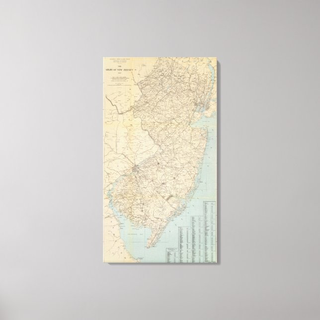 Lienzo Estado de Nueva Jersey, 1877 (Anverso)