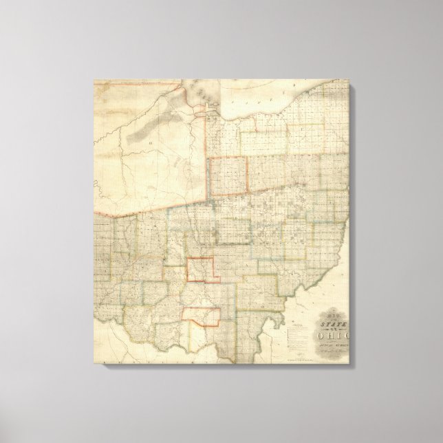 Lienzo Estado de Ohio (Anverso)