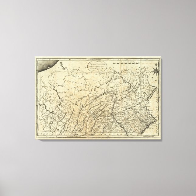 Lienzo Estado de Pensilvania (Anverso)