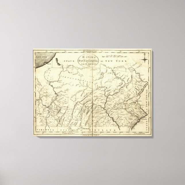 Lienzo Estado de Pensilvania (Anverso)