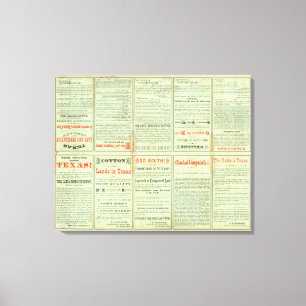 Lienzo Estado de Verso de Texas