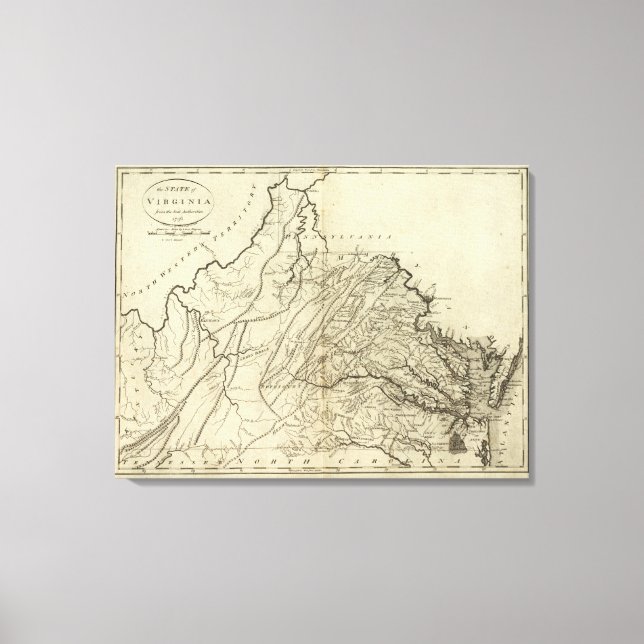 Lienzo Estado de Virginia (Anverso)