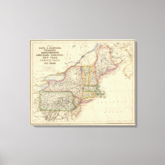 Lienzo Estados de Maine, New Hampshire, Vermont