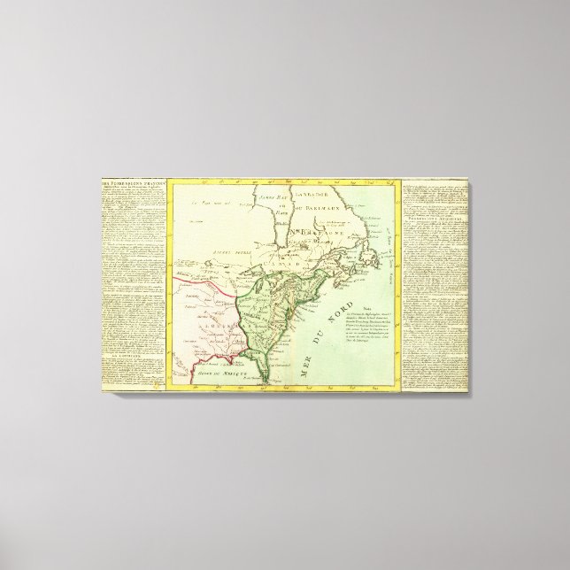 Lienzo Estados Unidos, Canadá (Anverso)